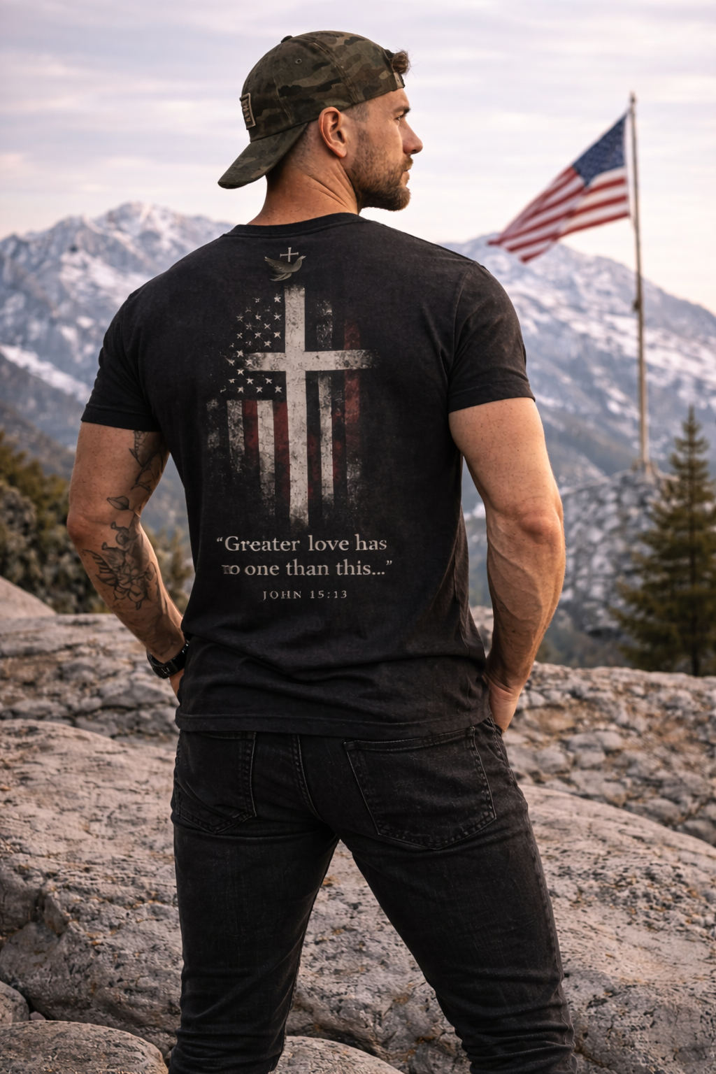 "GREATER LOVE HAS NO ONE THAN THIS..." MEN'S T-SHIRT